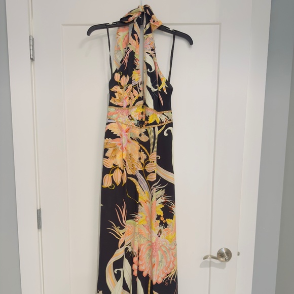 CAMILLA HALTERNECK JUMPSUIT WITH TIE NECK LADY OF THE MOON XS - Picture 7 of 9